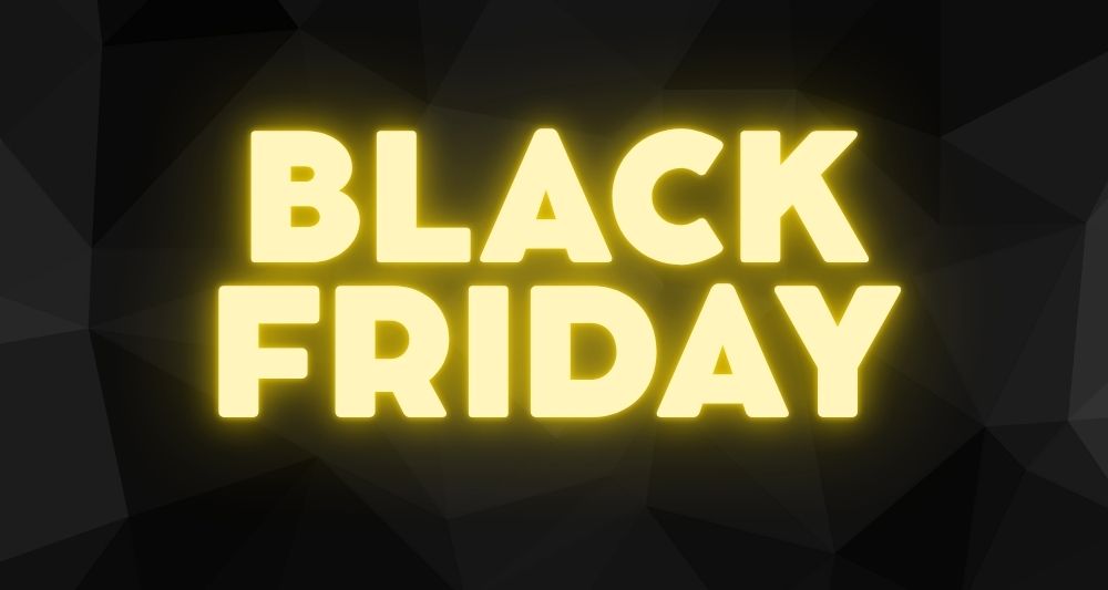 Imagem de um letreiro com o texto Black Friday